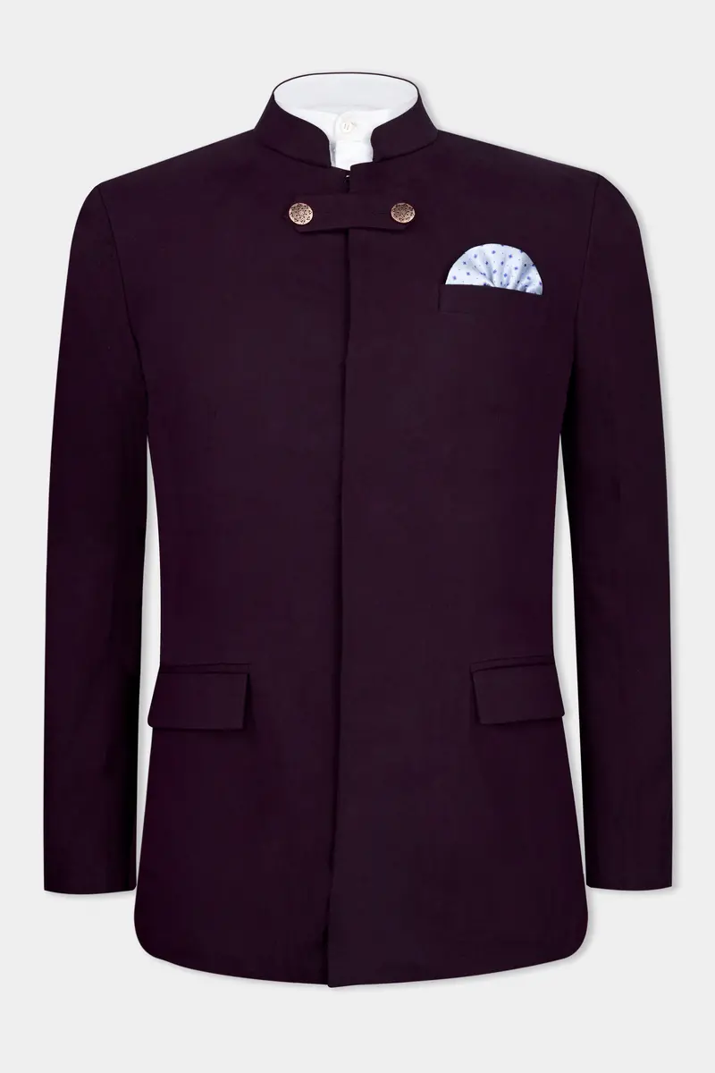 Eclipse Maroon Premium Cotton Bandhgala Designer Blazer 2