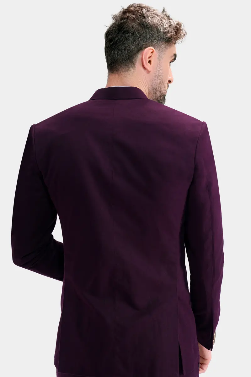 Eclipse Maroon Premium Cotton Bandhgala Designer Blazer 6