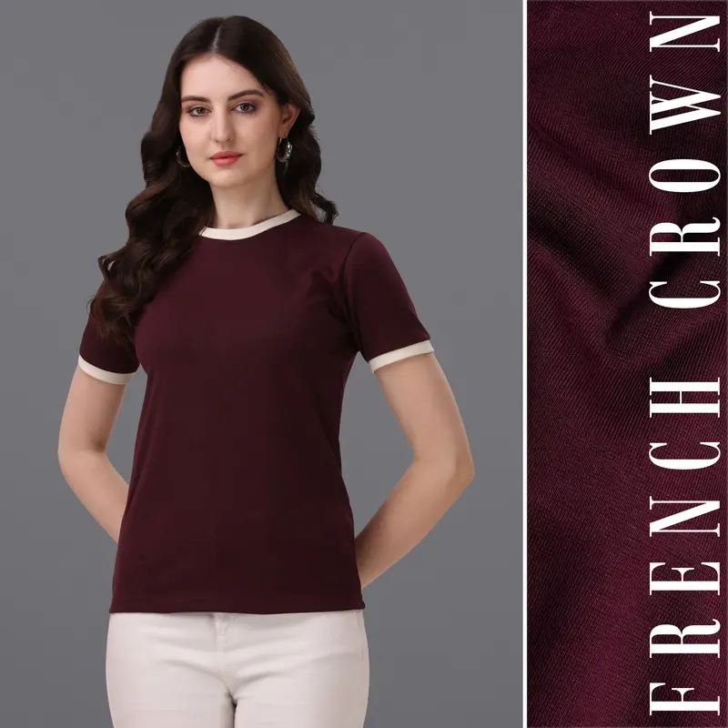 Eclipse Maroon Premium Cotton T-Shirt 1