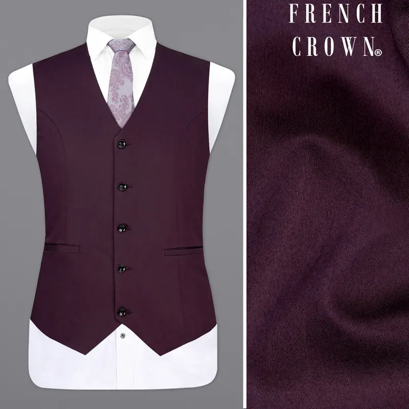 Eclipse Maroon Premium Cotton Waistcoat 1