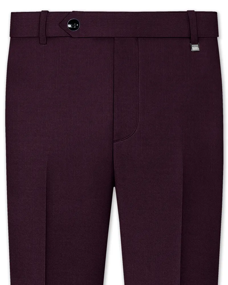 Eclipse Maroon Textured Pant 1