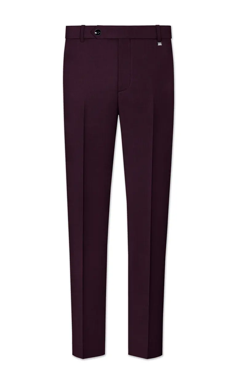 Eclipse Maroon Textured Pant 2