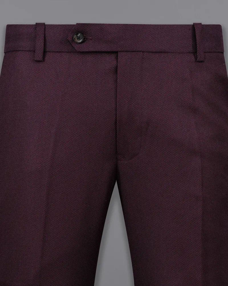 Eclipse Maroon Textured Pant 2