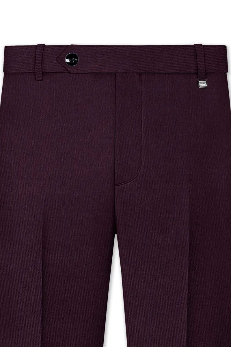 Eclipse Maroon Textured Pant 4