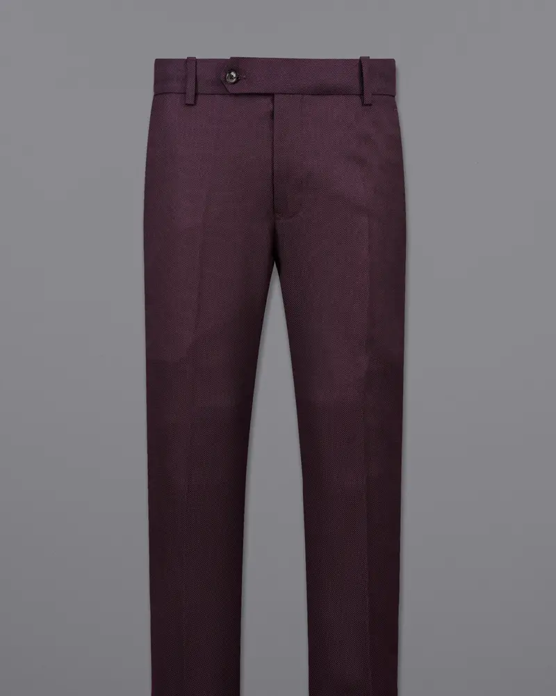 Eclipse Maroon Textured Pant 4