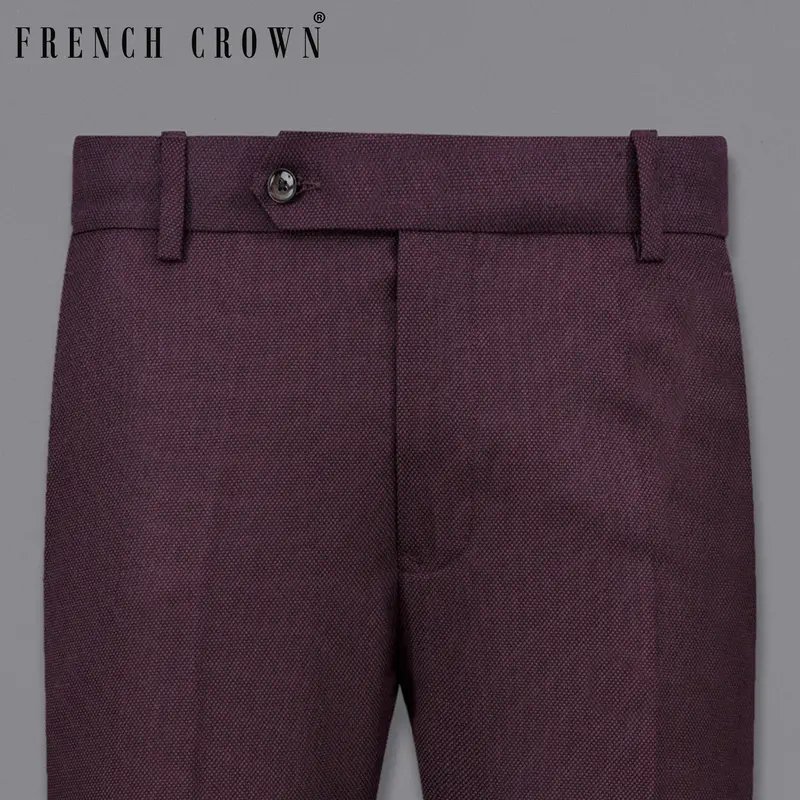 Eclipse Maroon Textured Pant 6