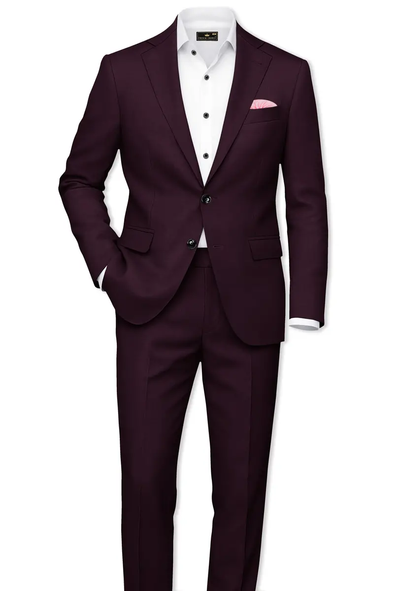 Eclipse Maroon Textured Pant 7