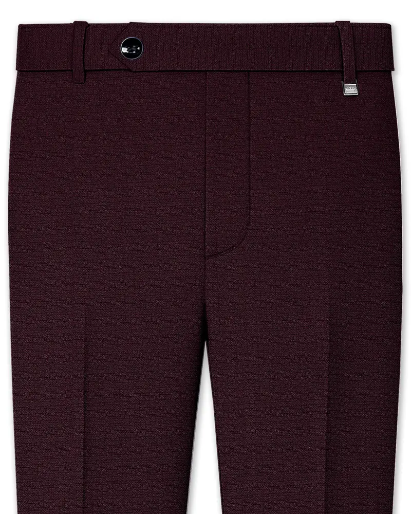 Eclipse Maroon Wool Rich  Pant 1