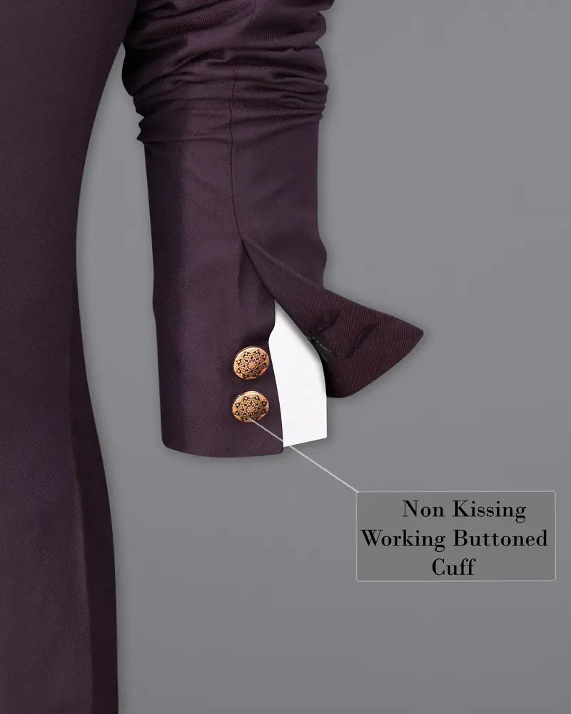 Eclipse Wine Cross Placket Bandhgala Suit 11