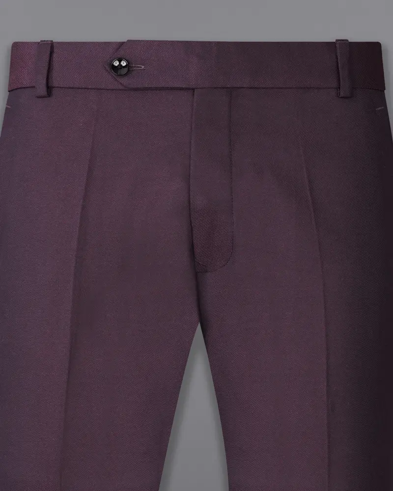 Eclipse Wine Cross Placket Bandhgala Suit 12