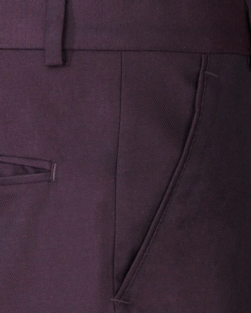 Eclipse Wine Cross Placket Bandhgala Suit 14