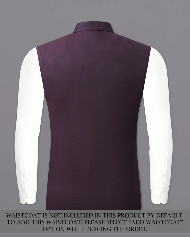 Eclipse Wine Cross Placket Bandhgala Suit 16
