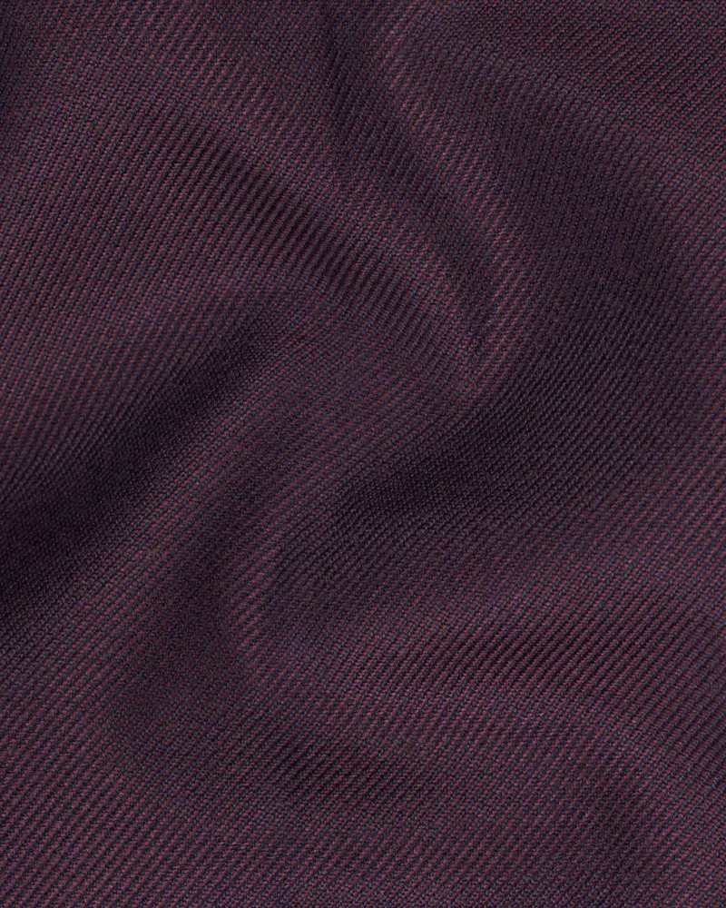 Eclipse Wine Cross Placket Bandhgala Suit 3