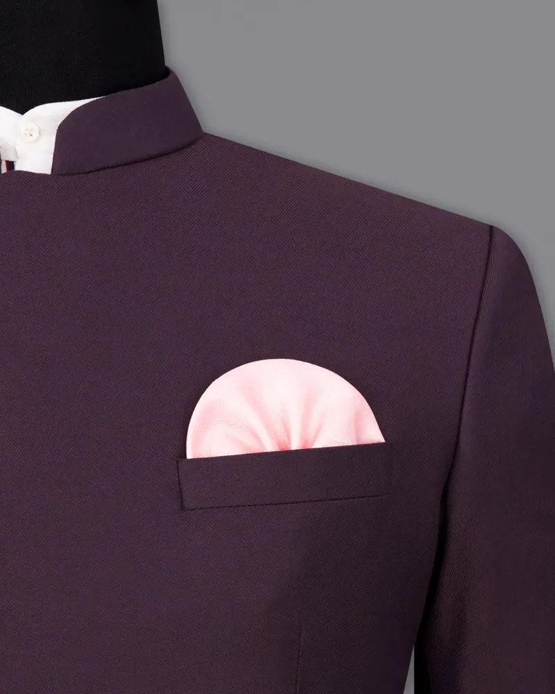 Eclipse Wine Cross Placket Bandhgala Suit 7
