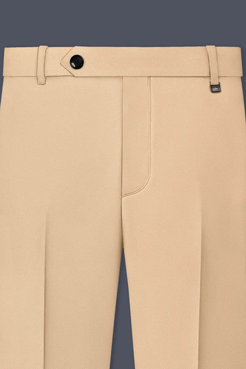 Ecru-Cashmere Cream Slight Stretch Subtle Sheen Poly-Viscose Double Breasted Suit 12