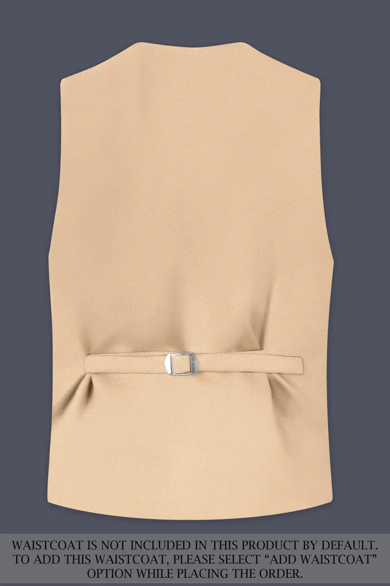 Ecru-Cashmere Cream Slight Stretch Subtle Sheen Poly-Viscose Double Breasted Suit 17