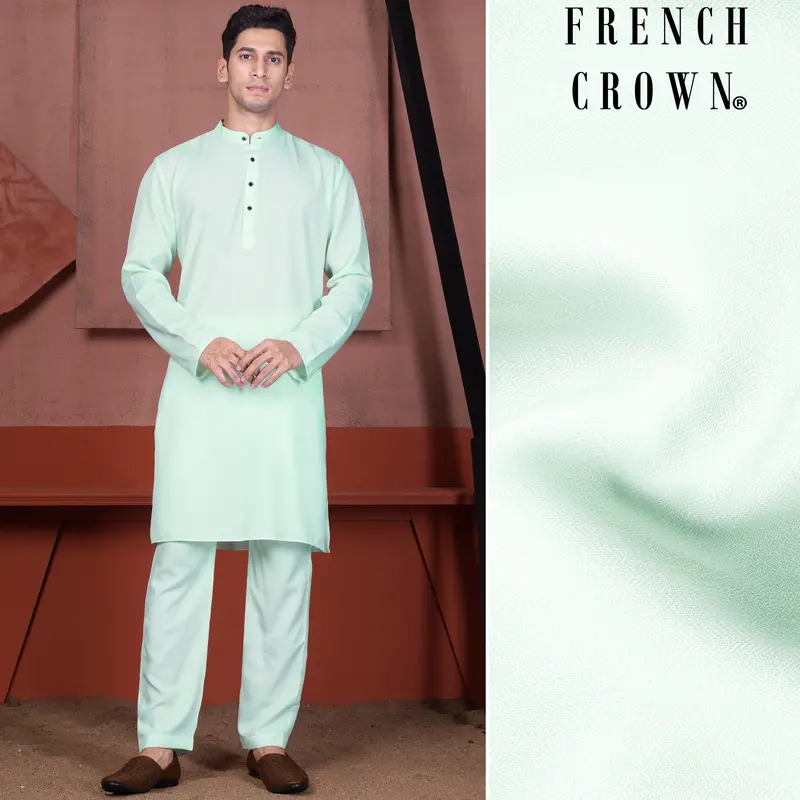 Edgewater Green Viscose Kurta Set 1