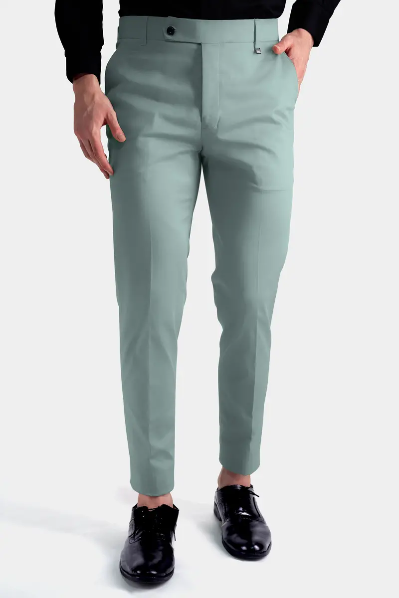 Edward Blue Premium Cotton Bandhgala Stretchable Traveler Suit 7