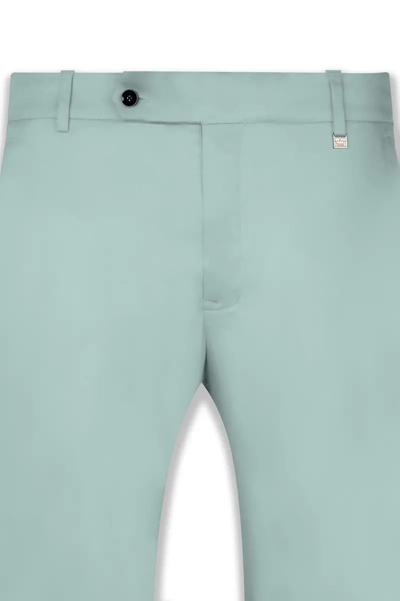 Edward Blue Premium Cotton Cross Placket Bandhgala Stretchable Traveler Suit 18