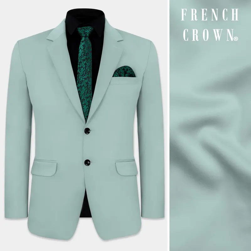 Edward Blue Premium Cotton Stretchable Traveler Blazer 1