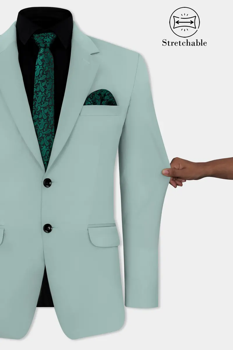 Edward Blue Premium Cotton Stretchable Traveler Blazer 4