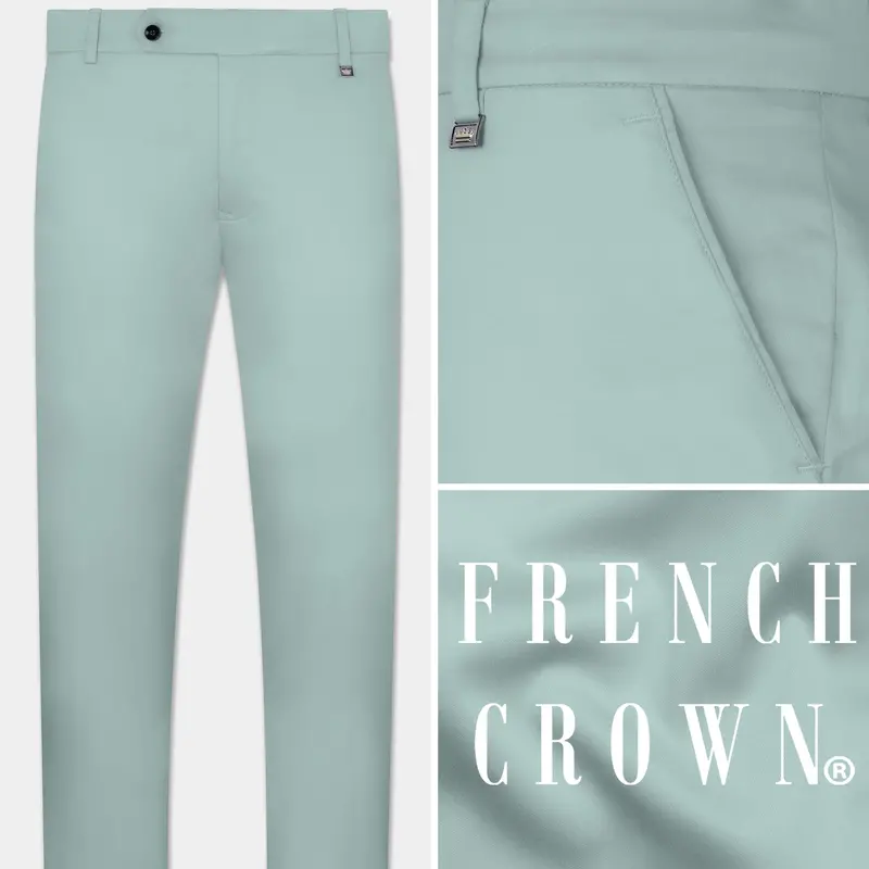Edward Blue Premium Cotton Stretchable Traveler Pant 1
