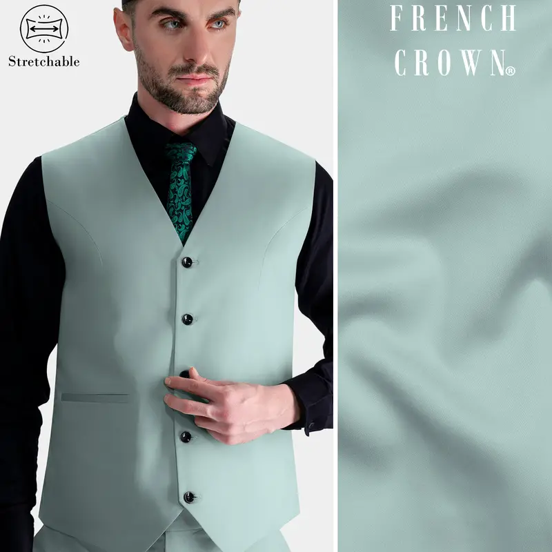 Edward Blue Premium Cotton Stretchable Traveler Waistcoat 1