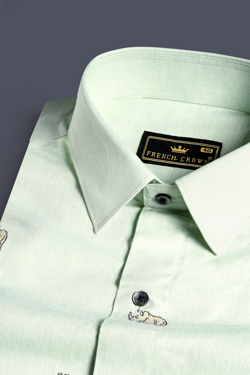 Edward Green Jacquard Textured Premium Giza Cotton Shirt 1