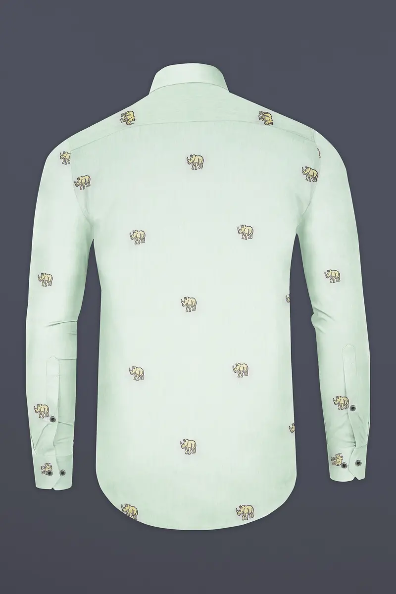 Edward Green Jacquard Textured Premium Giza Cotton Shirt 5