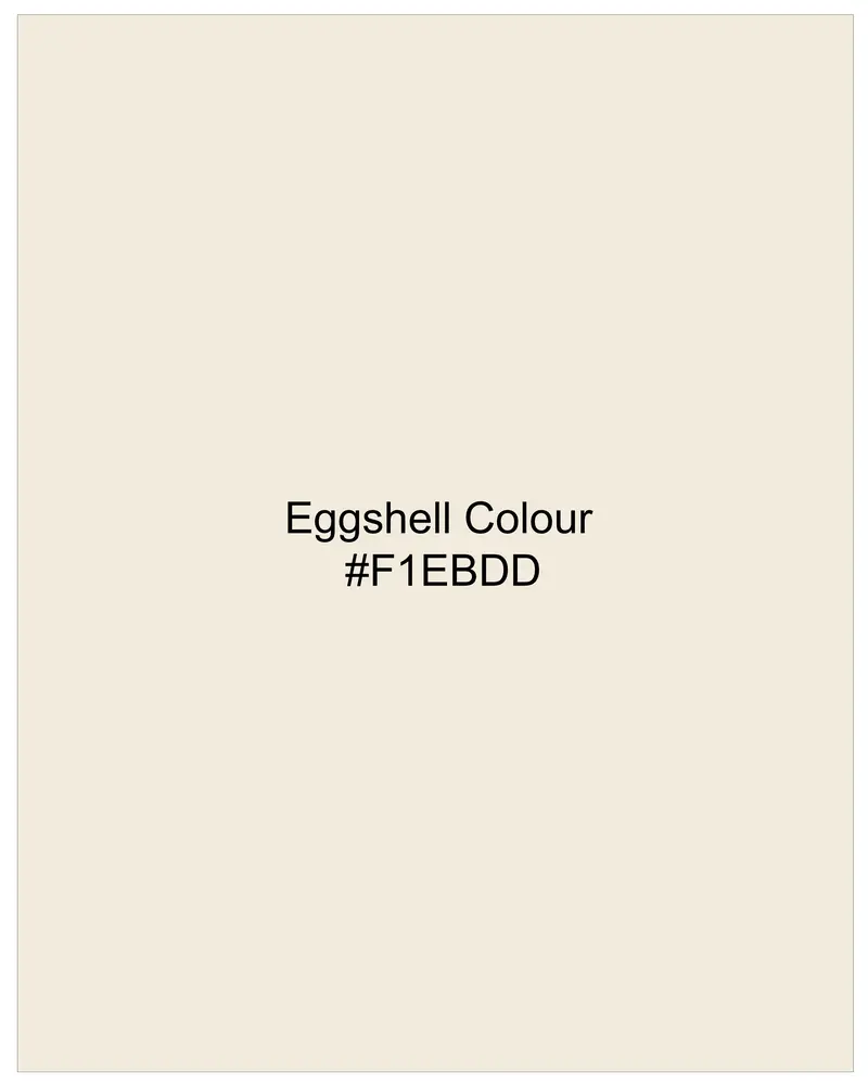 Eggshell Cream Dobby Textured Premium Giza Cotton Kurta Shirt 8