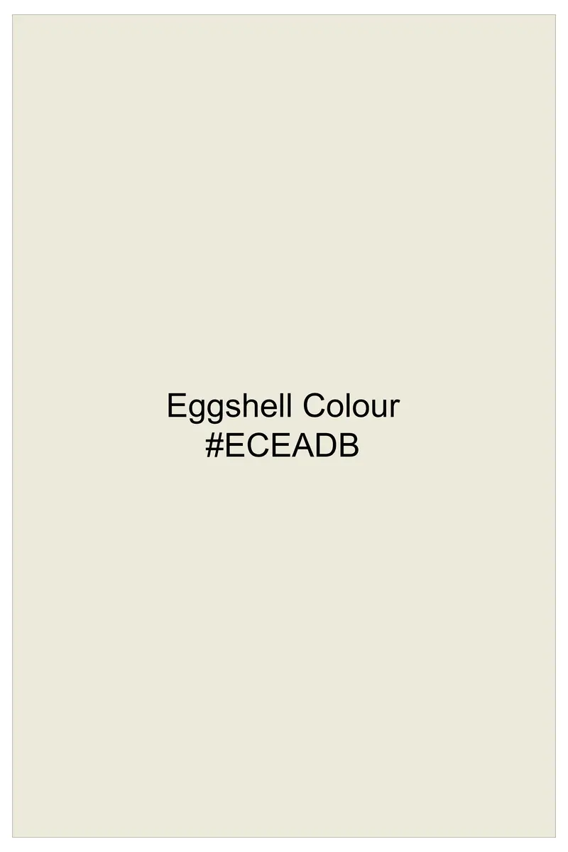 Eggshell Cream Solid Premium Cotton Blazer 11
