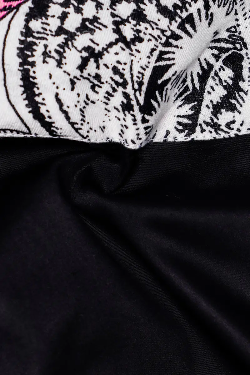 Eldeen-Jade Black And Bright White Deer Printed Subtle Sheen Super Soft Premium Cotton Casual Designer Shirt 3