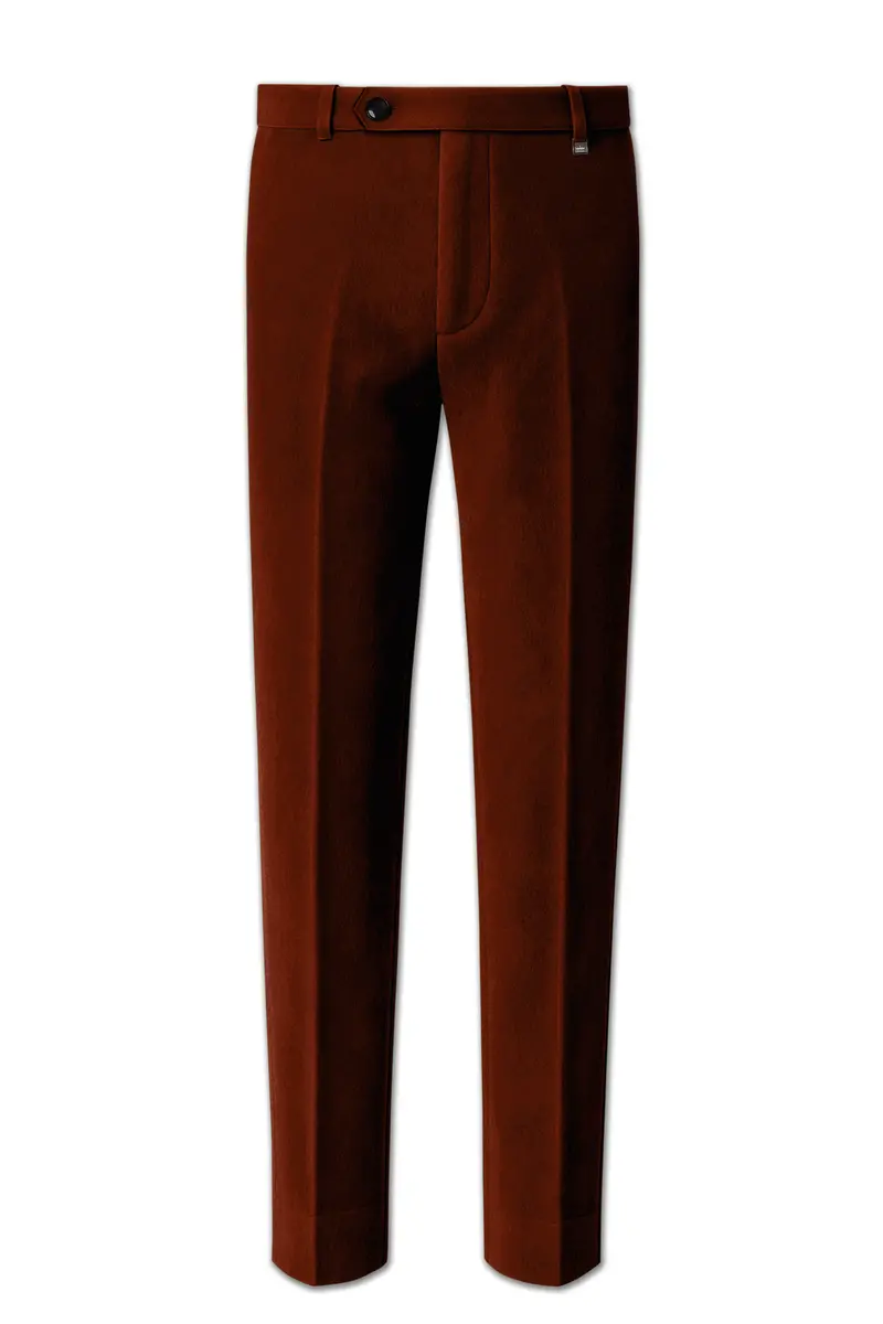 Eldor-Van Cleef Brown Velvet Peak Lapel Tuxedo Suit 13