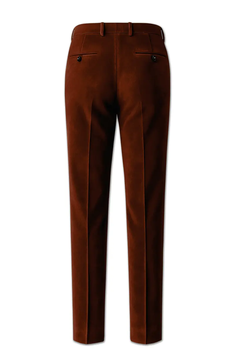 Eldor-Van Cleef Brown Velvet Peak Lapel Tuxedo Suit 14