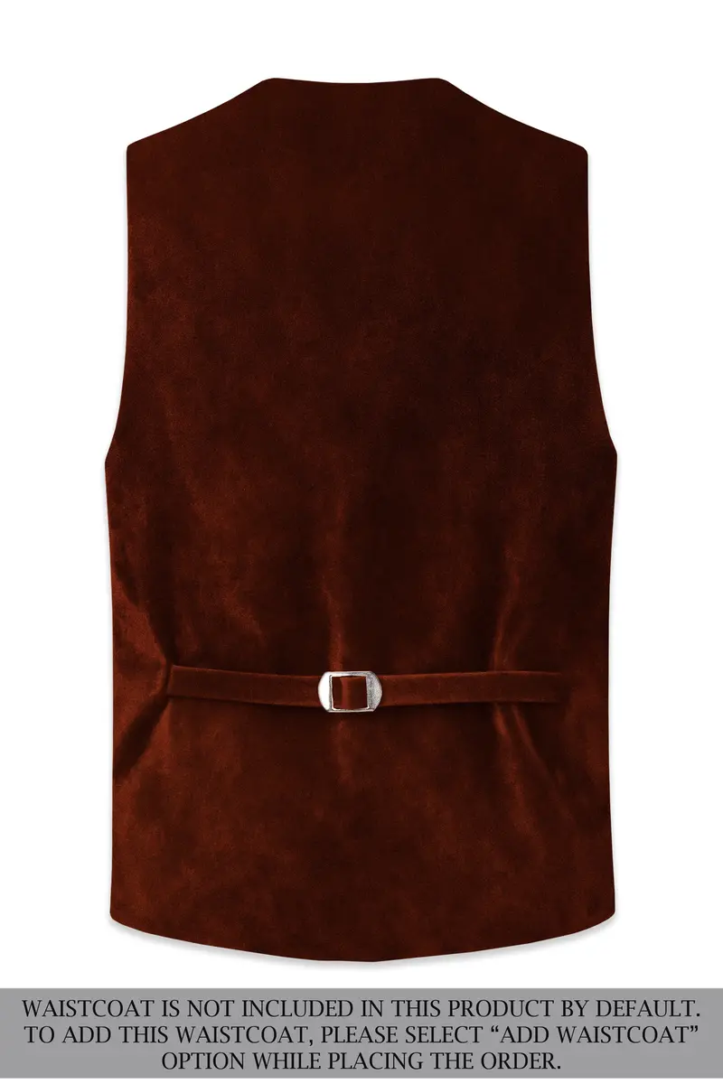 Eldor-Van Cleef Brown Velvet Peak Lapel Tuxedo Suit 17