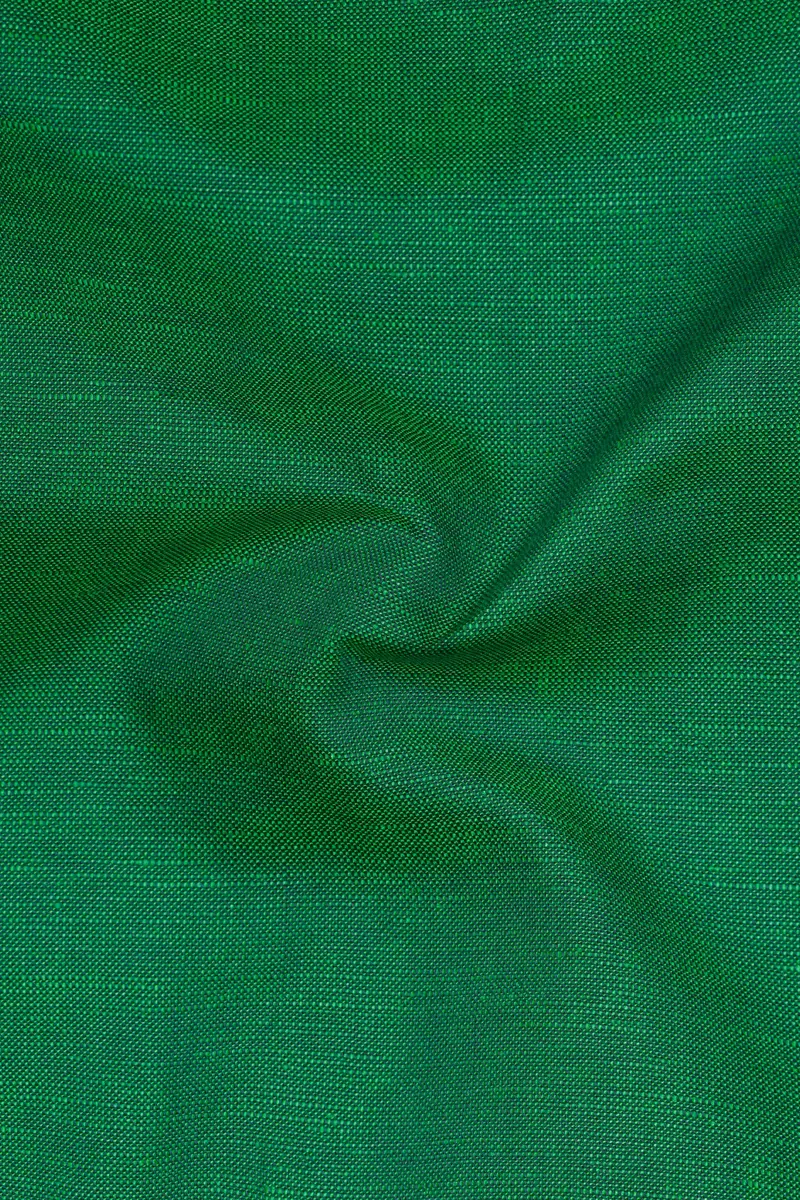 Emerald Green Luxurious Linen Kurta Shirt 3