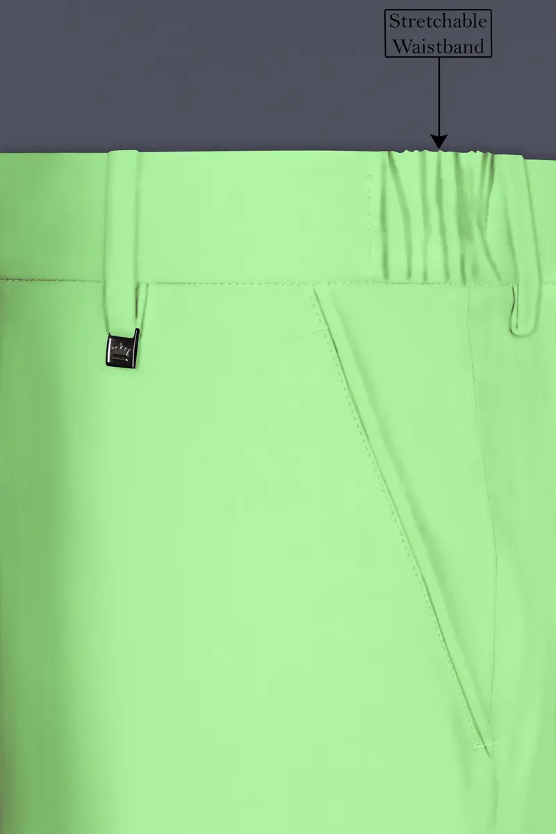 Emerald-Mint Green Solid Wool Rich Double Breasted Slight Stretch Suit 15