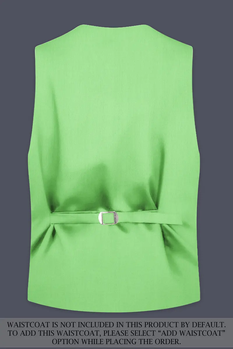 Emerald-Mint Green Solid Wool Rich Double Breasted Slight Stretch Suit 17
