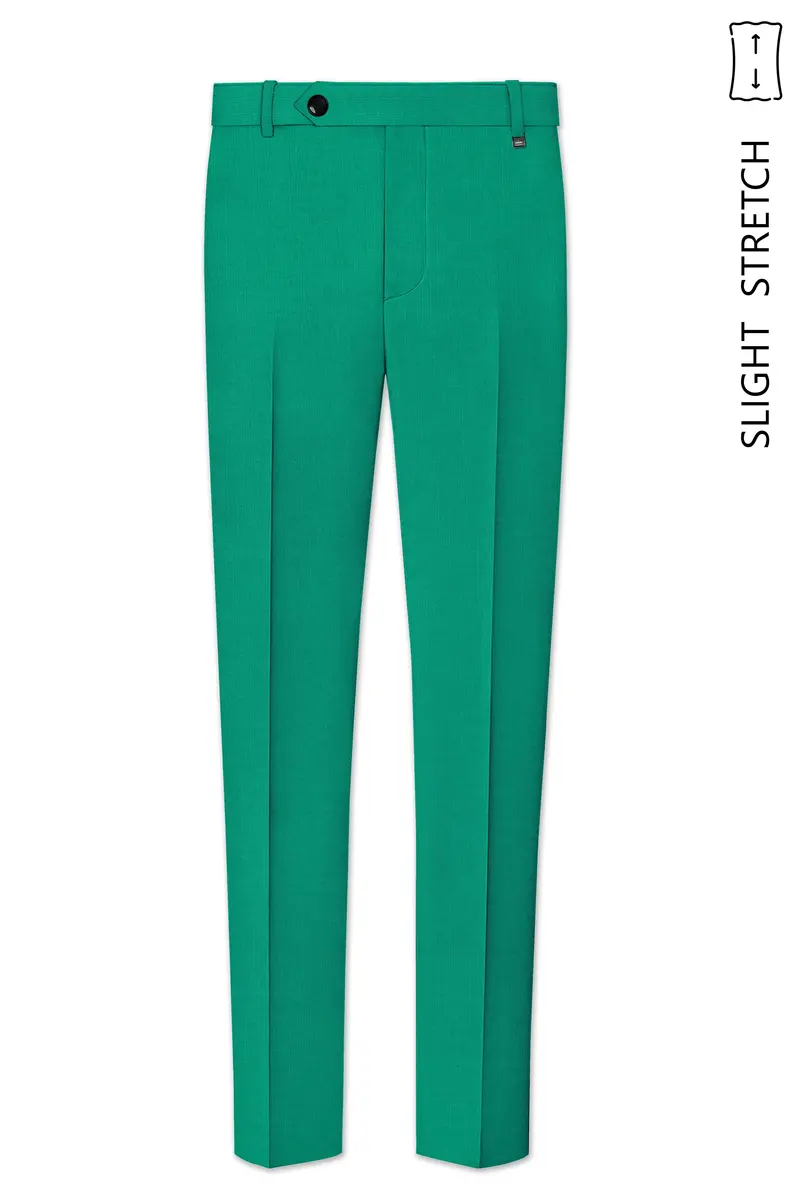 Emerald-Tropical Green Wool Rich Slight Stretch Double Breasted Suit 13
