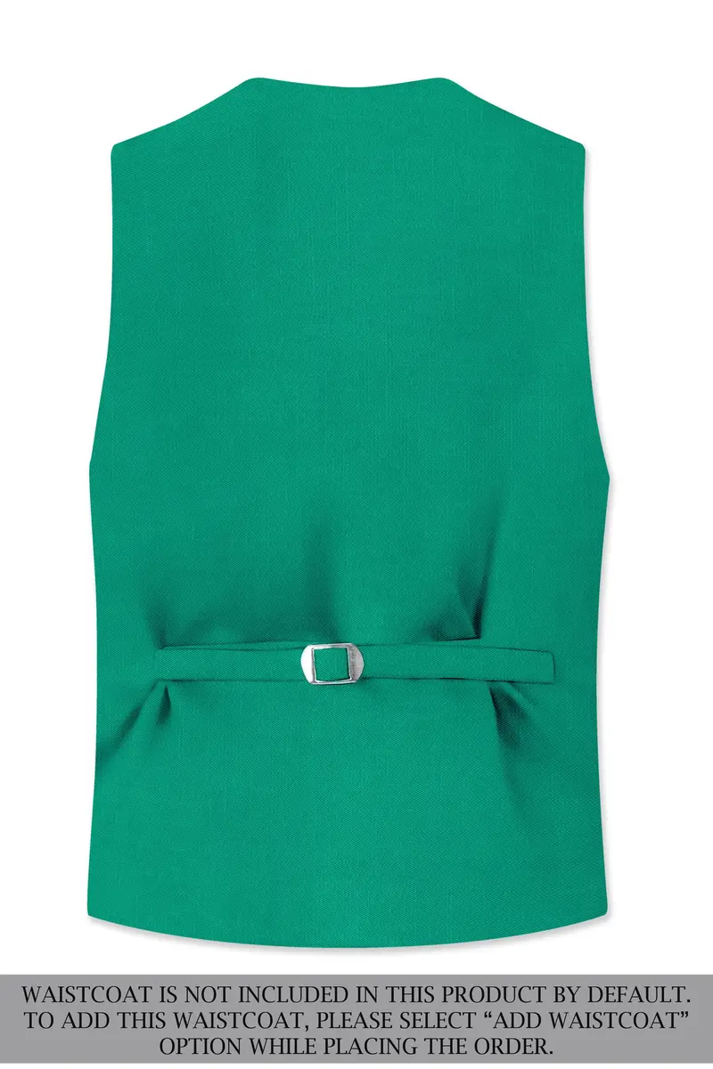 Emerald-Tropical Green Wool Rich Slight Stretch Double Breasted Suit 17