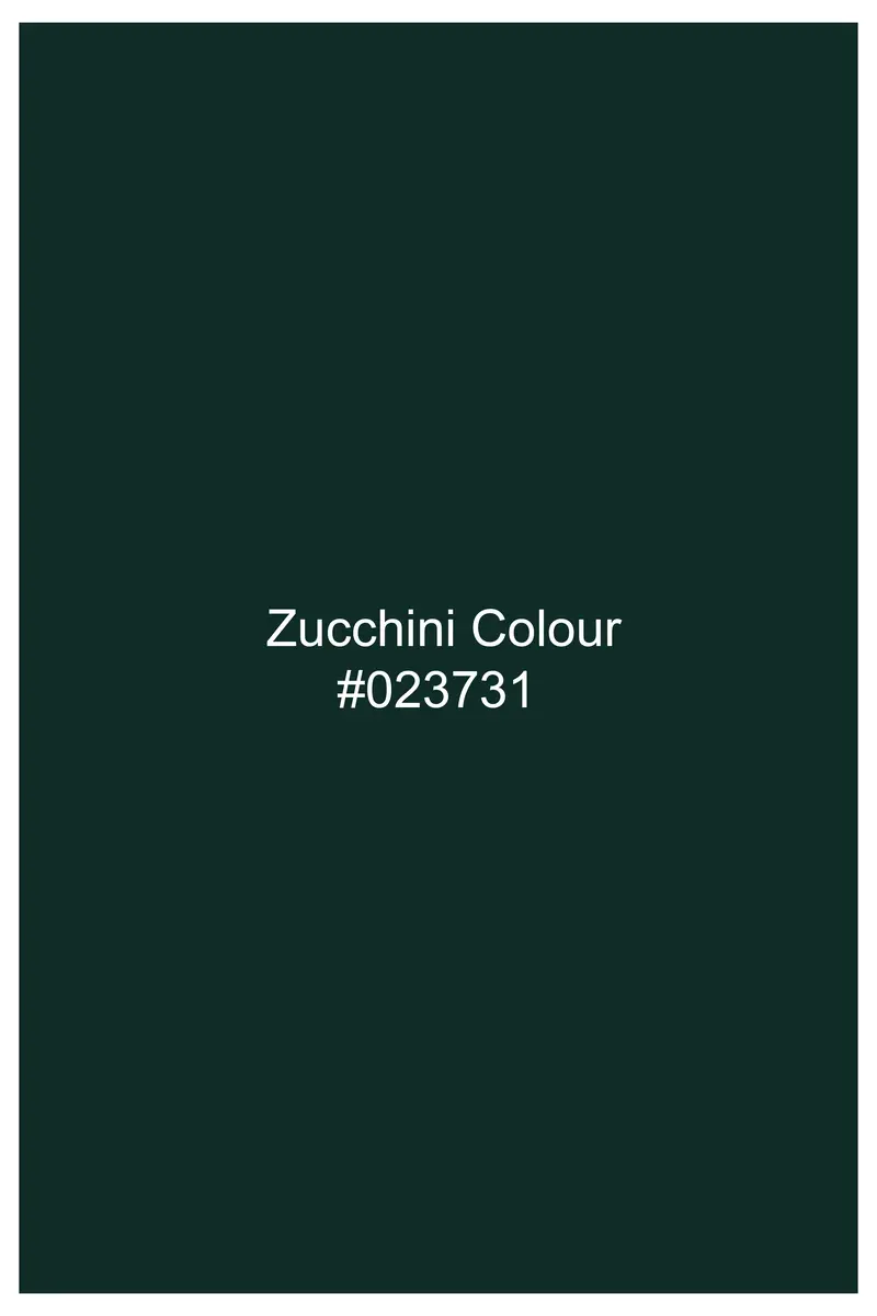 Emerald-Zucchini Green Solid Wool Rich Slight Stretch Waistband Pant 8