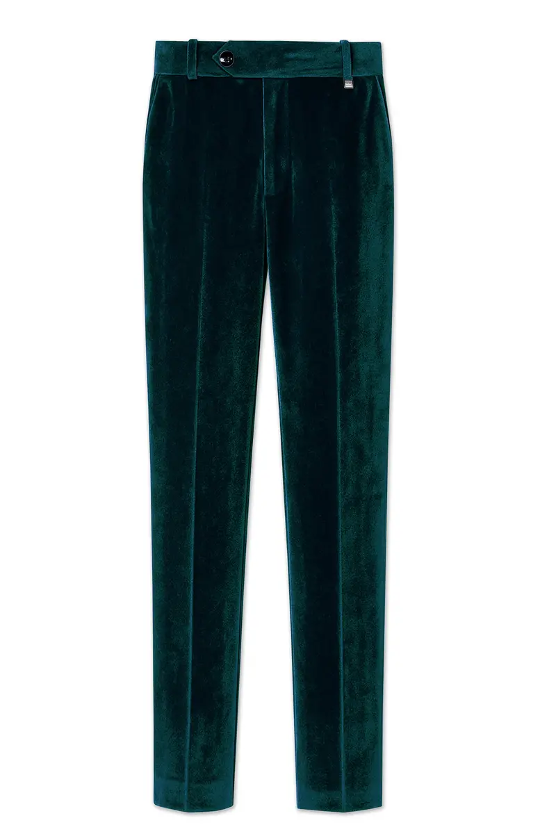 Emerivell-Burnham Green Velvet Peak Lapel Tuxedo Suit 13
