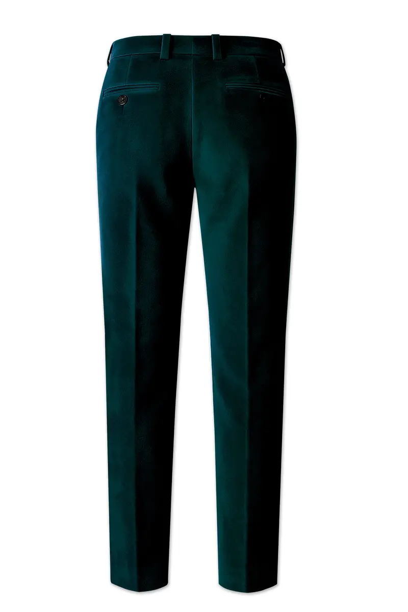 Emerivell-Burnham Green Velvet Peak Lapel Tuxedo Suit 14