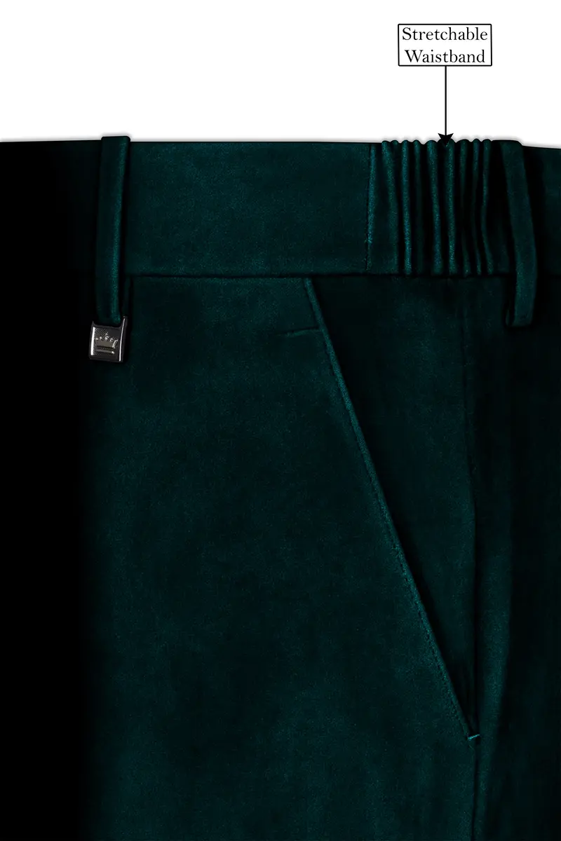 Emerivell-Burnham Green Velvet Peak Lapel Tuxedo Suit 15