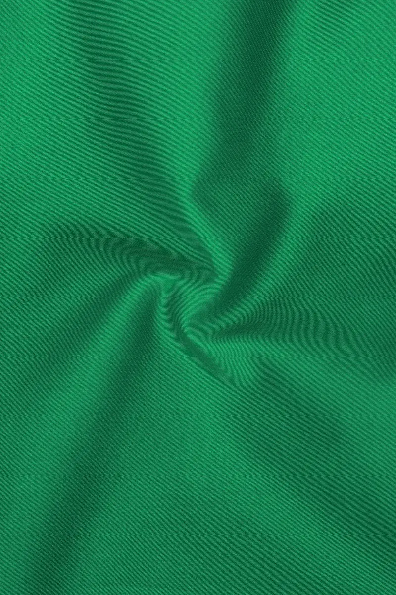 Emeron-Jewel Green Subtle Sheen Super Soft Premium Cotton Mandarin Dress Shirt 3