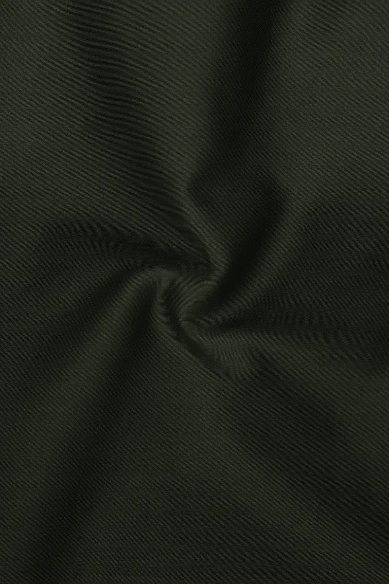 Emeron-Rangoon Green Subtle Sheen Super Soft Premium Cotton Mandarin Dress Shirt 3