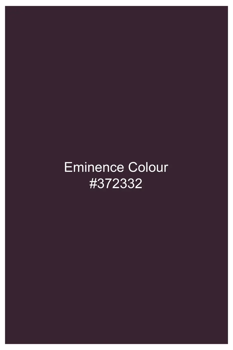 Eminence Purple Solid Wool Blend Stretchable Waistband Pant 8