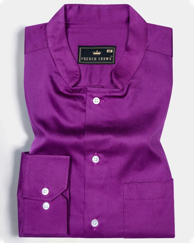 Eminence Purple Super Soft Premium Cotton Designer Shirt 1