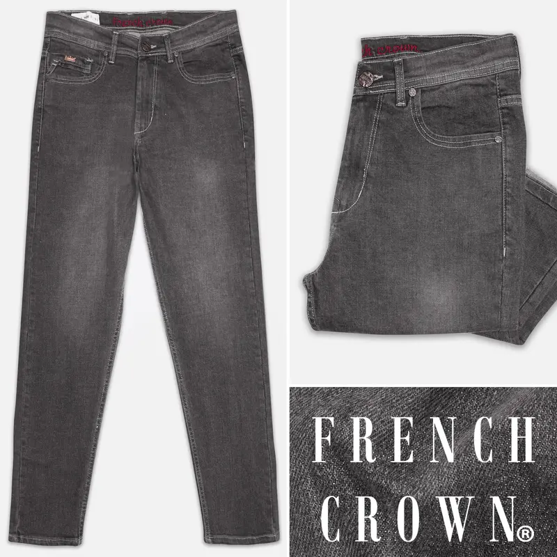 Emperor Gray Stone Wash Denim 1