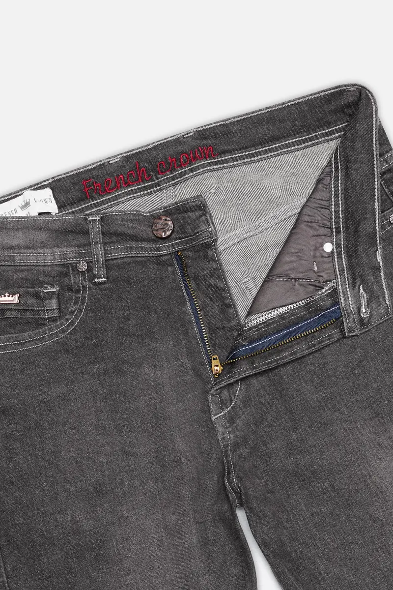 Emperor Gray Stone Wash Denim 5